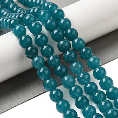 Natural Dyed White Jade Beads Strands G-M402-C04-16-1