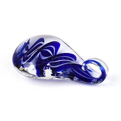 Handmade Lampwork Pendants LAMP-N034-03B-1