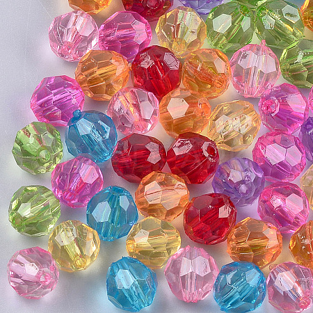 Transparent Acrylic Beads X-TACR-T004-06-1