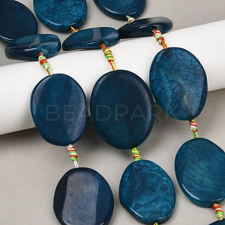 Natural Dragon Veins Agate Beads Strands G-P605-L01-01A-1