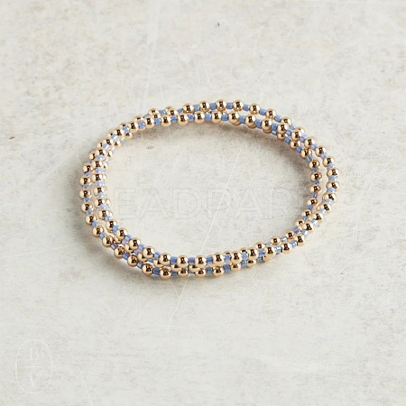 3Pcs CCB & Glass Seed Beads Stretch Bracelets Set for Women RR1664-1-1