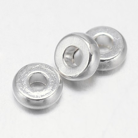 Flat Round Brass Spacer Beads KK-E738-65H-S-1