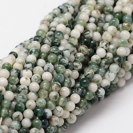 Natural Tree Agate Beads Strands X-G-N0192-01-2mm-1
