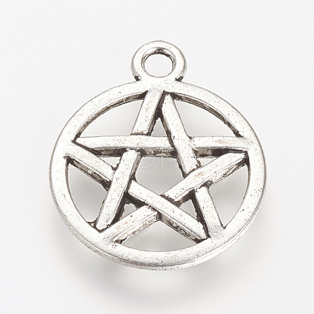 Tibetan Style Alloy Pendants TIBE-S303-13AS-RS-1