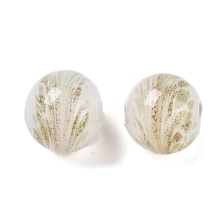Handmade Gold Sand Lampwork Beads LAMP-T023-04A-02-1