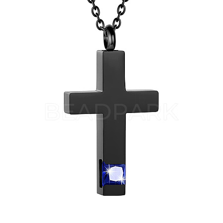 Cross Urn Ashes Pendant Necklace PW-WGBB57D-21-1