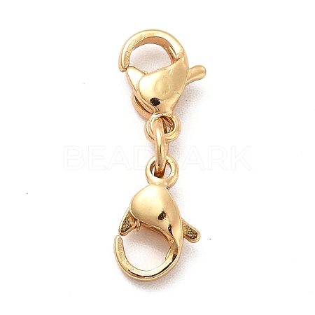 304 Stainless Steel Double Lobster Claw Clasps STAS-E178-01A-G-1