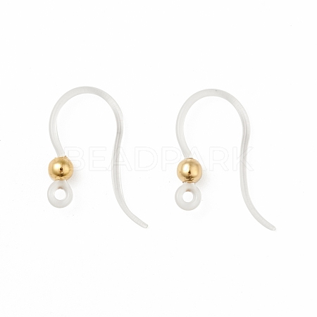 Transparent Resin Earring Hooks RESI-G050-01G-1