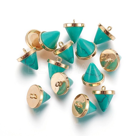 Synthetic Turquoise Charms G-P362-02E-1