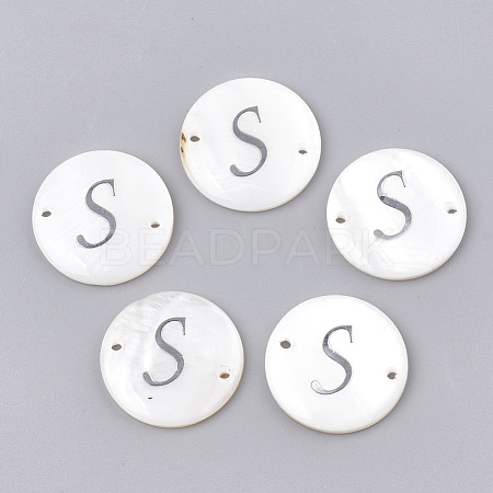 Freshwater Shell Links connectors SHEL-S274-22S-P-1