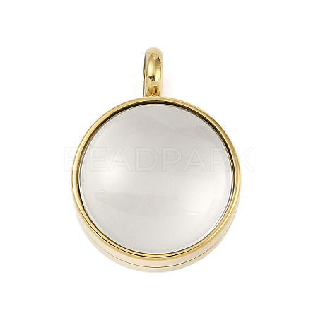 Ion Plating(IP) 304 Stainless Stee Locket Pendants STAS-S132-15G-04-1