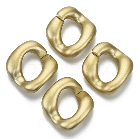 Opaque Spray Painted Acrylic Linking Rings OACR-S021-25A-B01-1