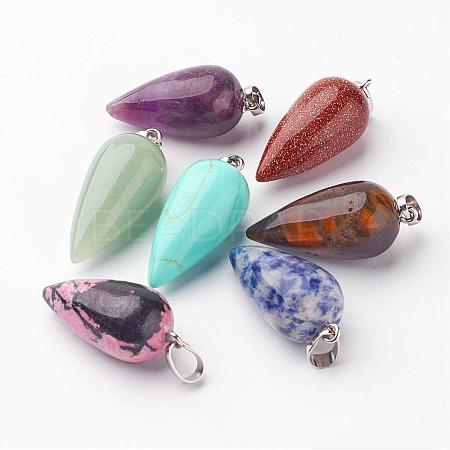 Natural & Synthetic Mixed Stone Pendants G-A167-18-1