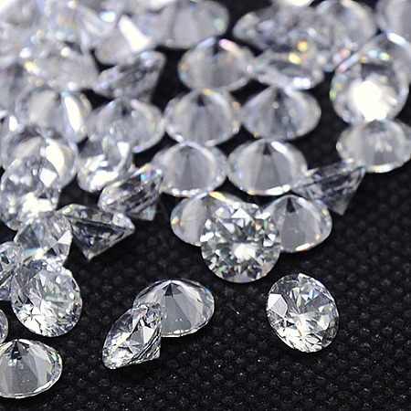 10PCS Clear Grade A Diamond Shaped Cubic Zirconia Cabochons X-ZIRC-M002-10mm-007-1