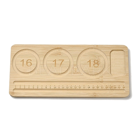 Rectangle Bamboo Bracelet Design Boards X1-AJEW-D057-01-1