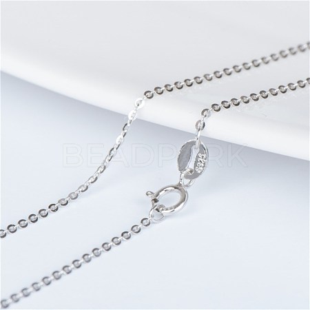 925 Sterling Silver Cable Chain Necklaces NJEW-BB71701-B-1