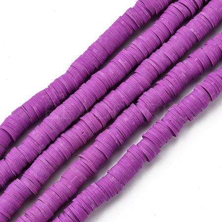 Handmade Polymer Clay Beads Strands CLAY-R089-8mm-Q061-1