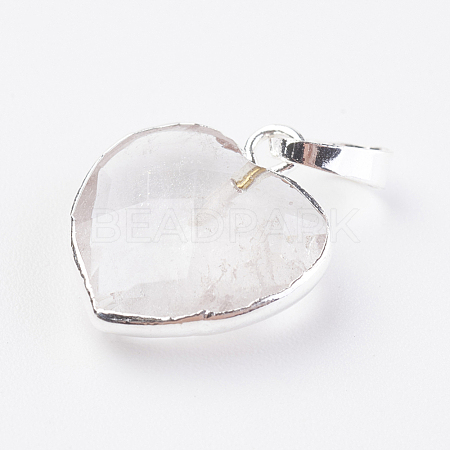 Natural Quartz Crystal Pendants G-G737-14A-S-1