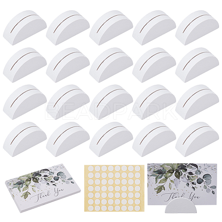 20Pcs Pine Wood Name Card Holder DJEW-AR0001-17-1