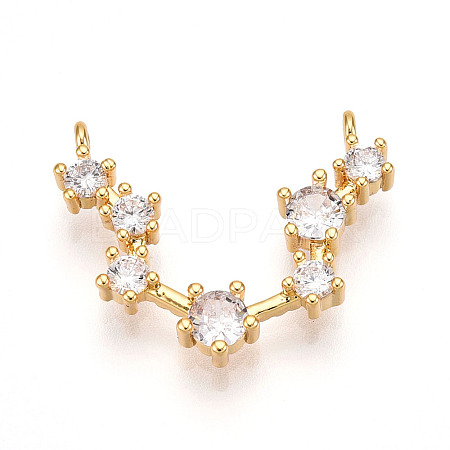 Brass Micro Pave Cubic Zirconia Pendants KK-N261-120I-G-1
