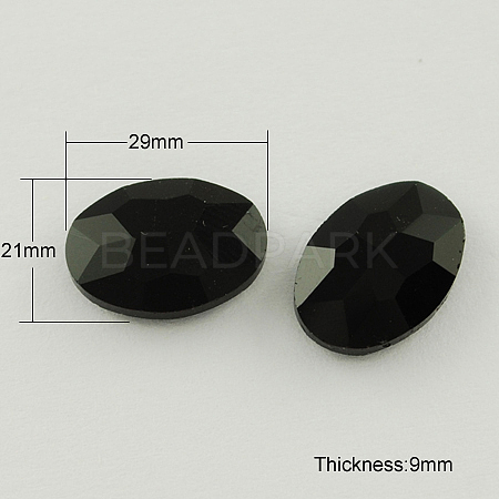Glass Pointed Back Rhinestone RGLA-Q011-29x21mm-25-1