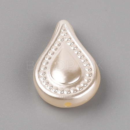 Opaque Acrylic Beads OACR-WH0026-02B-1