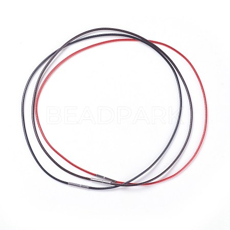 Waxed Polyester Cord Necklace Making MAK-I011-05-C-1
