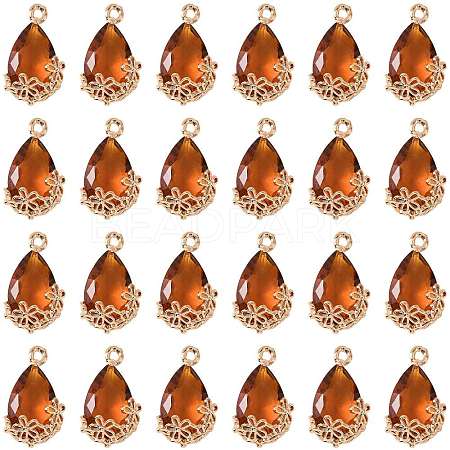 Transparent Glass Pendants GLAA-FZ0001-02H-1