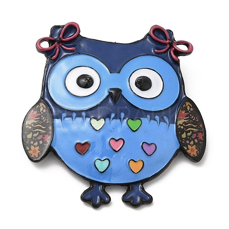 Heart Owl Enamel Pins JEWB-Z006-05B-EB-1