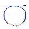 Adjustable Glass Seed Beads Braided Bead Bracelets IF7120-6-1