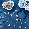 80Pcs 8 Styles Tibetan Style Zinc Alloy Beads TIBEB-FG0001-01-5