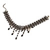 Gothic Style Spider Web Lace Alloy with Glass Teardrop Tassel Choker Necklaces for Women FS-WG111EC-01-2