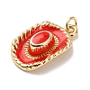 Brass Enamel Pendants KK-K408-66G-01-2