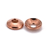 Brass Tiny Bead Cones X-KK-O043-04RG-3