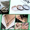 12Pcs Stainless Steel Grooved Finger Ring Settings STAS-UN0038-94A-7