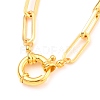 Brass Paperclip Chain Necklaces NJEW-JN03129-02-2