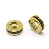 Brass Micro Pave Grade AAA Cubic Zirconia Bead Spacers LS-ZIRC-G100-8mm-61G-NR-1