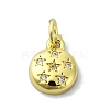 Brass Micro Pave Clear Cubic Zirconia Charms KK-H475-59G-13-1