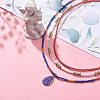 3Pcs 3 Style Glass Seed Imitation Pearl Beaded Necklaces Set NJEW-JN04013-2