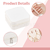 Square PVC with lint Jewelry Storage Zipper Box CON-WH0099-03B-5