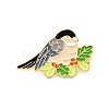 Bird with Branch Enamel Pin JEWB-J005-12D-G-1