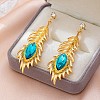 Alloy Rhinestone Stud Dangle Earrings for Women WG327FE-01-2