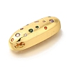 Brass Cubic Zirconia Pendants KK-M295-13G-I-2