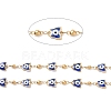 Ion Plating(IP) Enamel Butterfly with Evil Eye Link Chains CHS-G020-01G-03-2