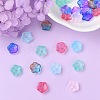 35Pcs Transparent Spray Painted Glass Beads GLAA-YW0001-75-5