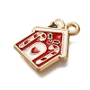 Christmas Theme Alloy Enamel Pendants X-ENAM-S021-03G-2