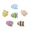 6Pcs 6 Colors Painted Glass Beads LAMP-CJ0002-93-8