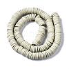 Flat Round Handmade Polymer Clay Beads CLAY-R067-10mm-02-2