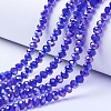 Electroplate Glass Beads Strands X-EGLA-A034-T6mm-B15-1