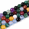 Dyed Natural White Jade Beads Strands G-T139-6mm-60-02-4